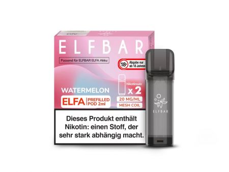 Elfbar Elfa Pod - 2 Stück  je 2 ml - 20mg/ml Nikotinsalz - Watermelon / Wassermelone