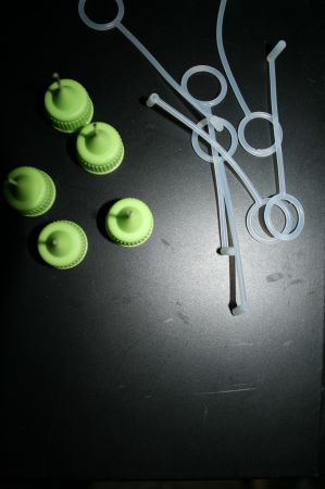 5 x Nadelcap Ersatzcap incl. Verschluß / Anhänger Hellgrün lang (0,40 ¤/St.)