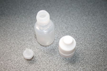 10 ml - 1 Stück Rundflaschen Tropfflasche mit Kindersicherem OriginalitätsVerschluss weiss und Slim