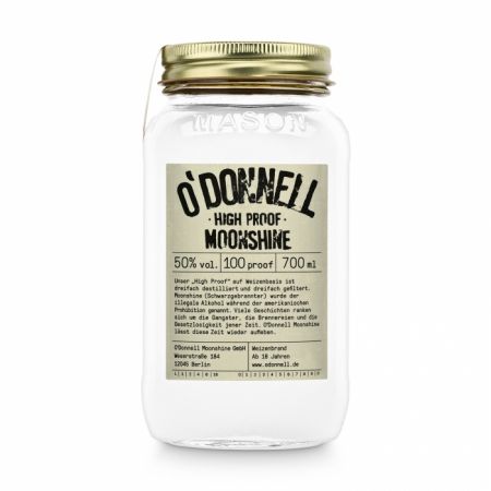 High Proof 50% vol. Spirituose von O'DONNELL MOONSHINE 700ml