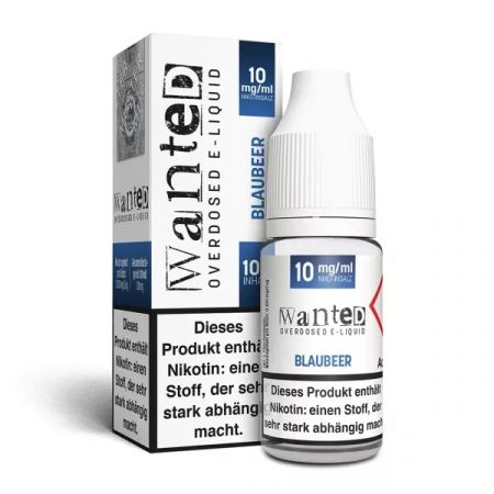 Wanted Blaubeer 10mg/ml Overdosed 10ml Nikotinsalzliquid