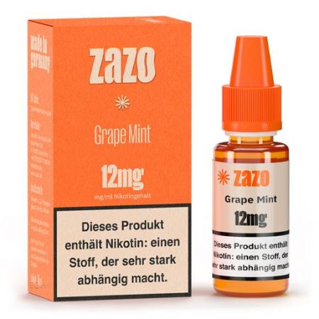 Zazo Liquid Grape Mint 10ml - 12mg - Traube Minze