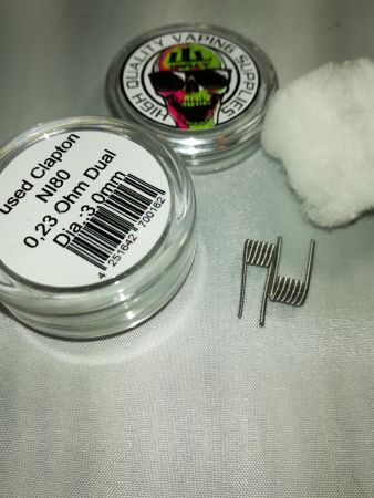 Triple "L" Fused Clapton Ni80 Handmade Coil 0,23 Ohm Dual - 2 Stück