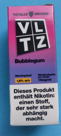 VLTZ Totally Wicked Bubblegum Liquid mit 16mg/ml Nikotinsalz 10ml - fruchtig süsser Bubblegum mit etwas Kühle