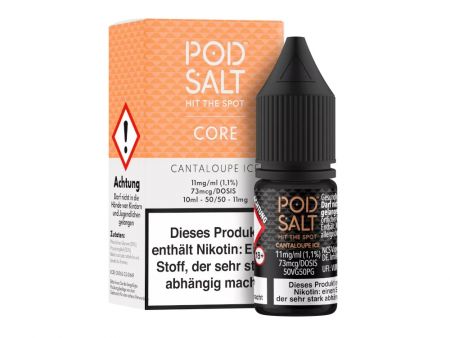 Pod Salt Core 10ml - Cantaloupe Ice - Nikotinsalz Liquid 11mg/ml - kalte Melone