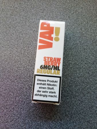 VAP! Strawberry Liquid 10ml 6mg Nikotin / ml