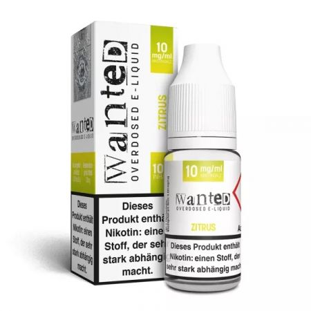 Wanted Zitrus 10mg/ml Overdosed 10ml Nikotinsalzliquid