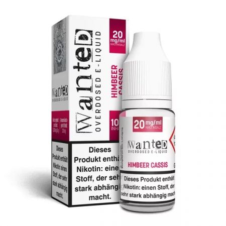 Wanted Himbeer Cassis 20mg/ml Overdosed 10ml Nikotinsalzliquid