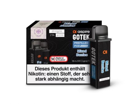 Aspire GoTek Pod Mixed Berries - 2 Stück - je ml - 20mg Nikotin /ml