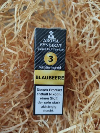 Aroma Syndikat Blaubeere Liquid 10ml 3mg/ml Nikotin - süss saure intensive Blaubeere