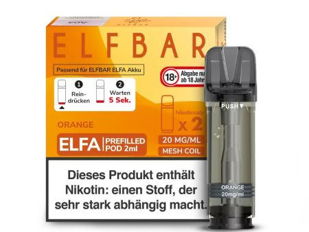 Elfbar Elfa Pod - 2 Stück  je 2 ml - 20mg/ml Nikotinsalz - Orange