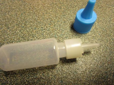 5 x Nadelflasche skaliert mit kindersicherem Verschluss Blau