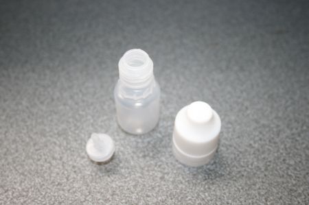 5 ml - 1 Stück Rundflaschen Tropfflasche mit Kindersicherem OriginalitätsVerschluss weiss und Slim