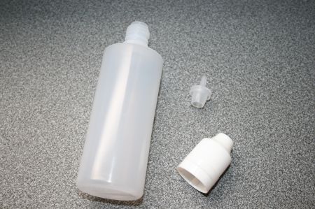 60 ml - 1 Stück Rundflaschen Tropfflasche mit Kindersicherem OriginalitätsVerschluss weiss und Slim