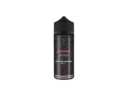MaZa - Lychee Bomb on Ice - 10ml Aroma in 120ml Flasche Longfill - Litschis, Brombeeren und etwas Kühle