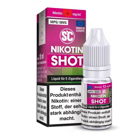 SC 10ml Shot 50PG/50VG 18mg/ml Nikotin