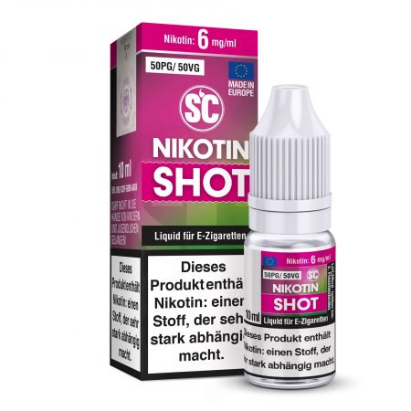 SC 10ml Shot 50PG/50VG 6mg/ml Nikotin