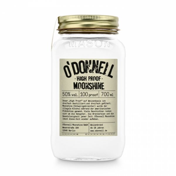 High Proof 50% vol. Spirituose von O'DONNELL MOONSHINE 700ml