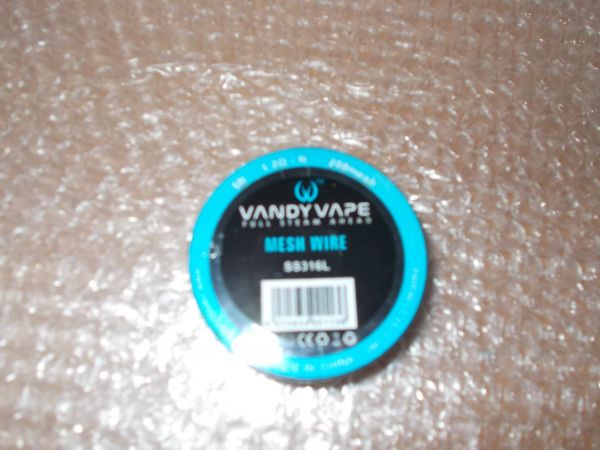 Vandy Vape Edelstahlsiebgewebe Rolle SS316L 0,9 Ohm M 150