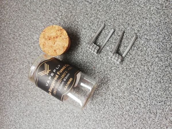Vapefly 2x Prebuild KA1/Ni80 Staggered Fused Clapton Coil 0.2 Ohm
