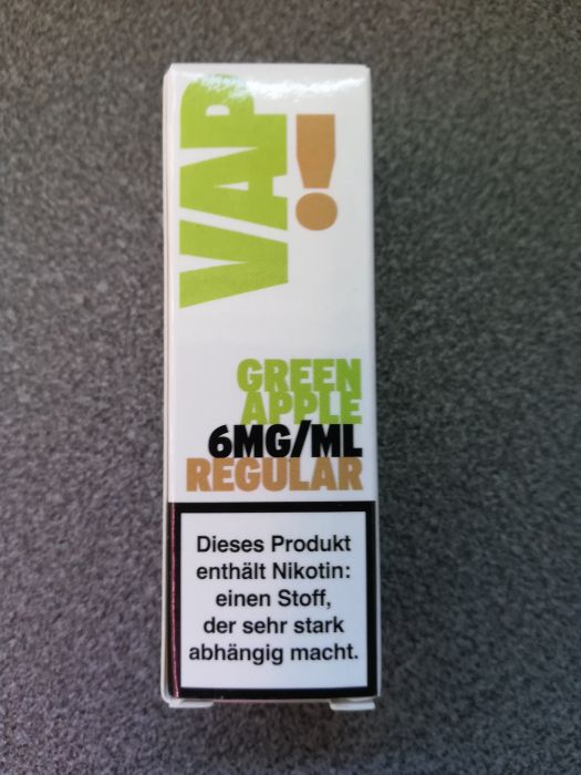 VAP! Green Apple Liquid 10ml 6mg Nikotin / ml