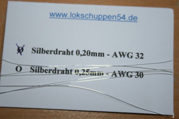Silberdraht 0,20 mm AWG32 1 lfdm Silver Wire