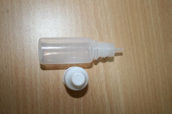 30 ml PE Tropfflasche mit Kindersicherem Verschluss Slim weiss