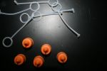 Nadelcap Ersatzcap incl. Verschluß / Anhänger Orange lang