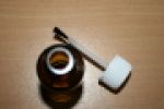 1 Stück Glasflasche / Braunglasflasche mit Pinselverschluß 15 ml