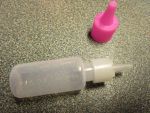 5 x Nadelflasche skaliert mit kindersicherem Verschluss Pink